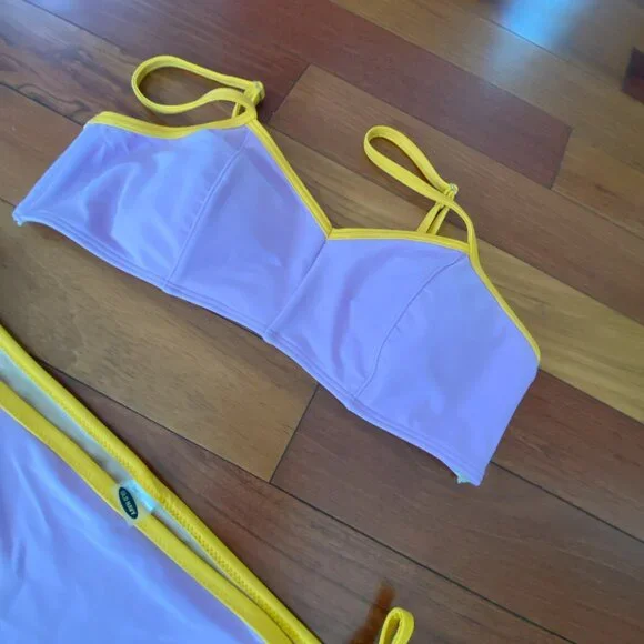 Old Navy Purple Bathing Suit size medium two tone - Picture 2 of 6